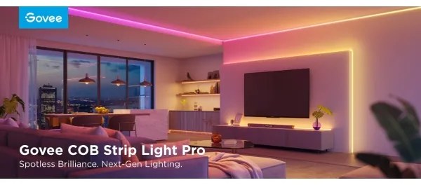Govee - LED RGBICW Striscia dimmerabile COB 3780 diodi 3m Wi-Fi Matter