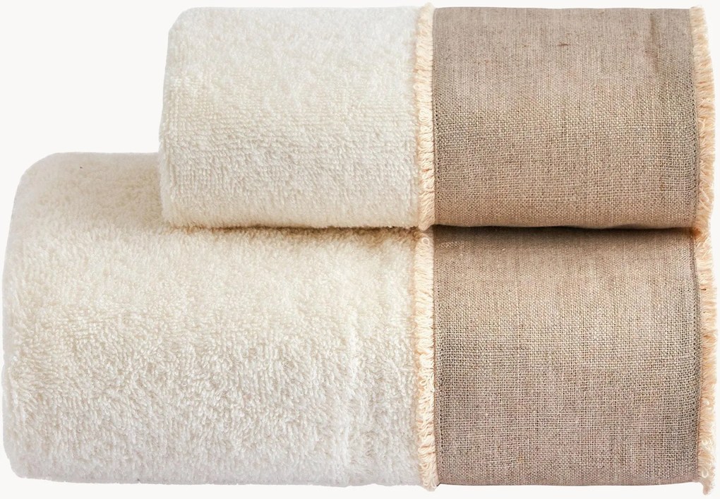 Set di 2 asciugamani in cotone Nicol