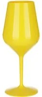 Calice vino in plastica 470 ml giallo