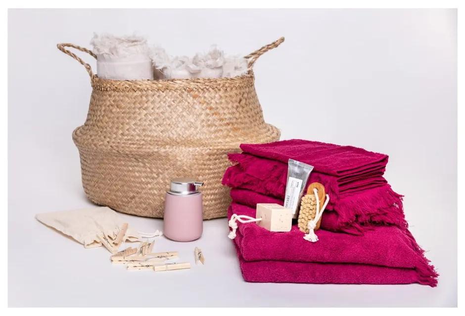 Set di 6 asciugamani rossi e 2 asciugamani da bagno in 100% cotone - Bonami Selection