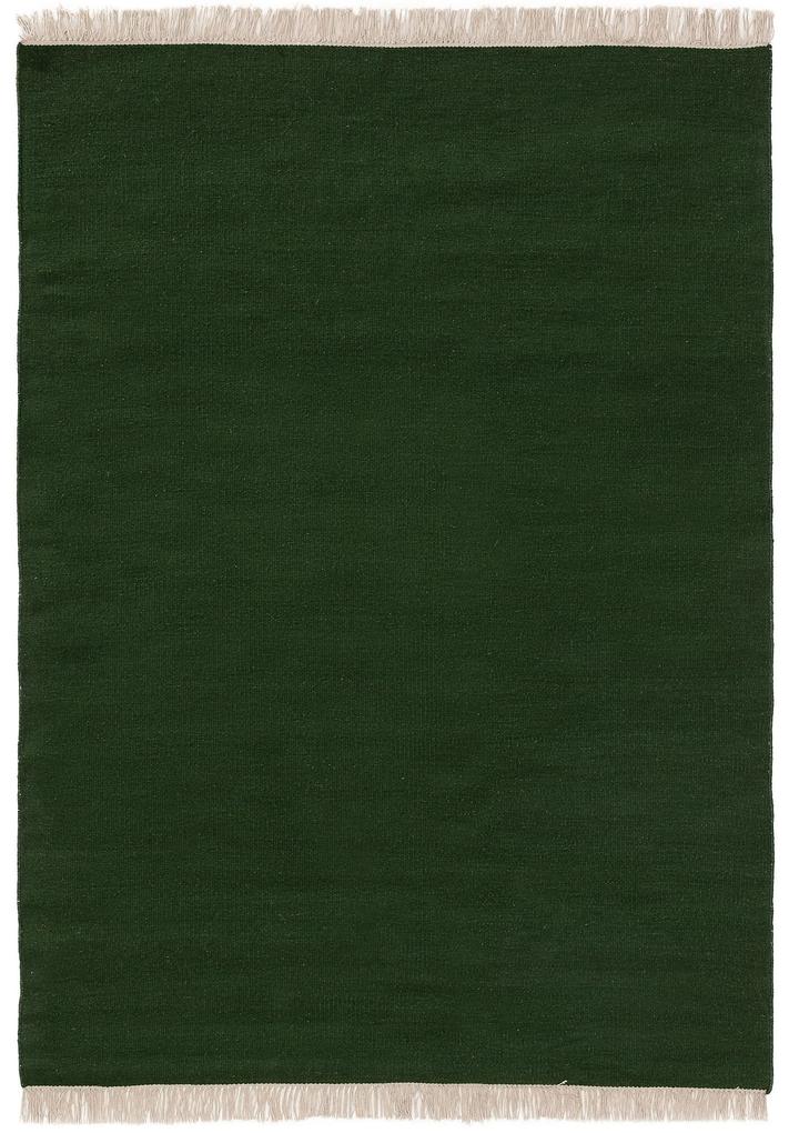benuta Pop Tappeto di lana Liv Verde scuro 170x240 cm - Tappeto fibra naturale
