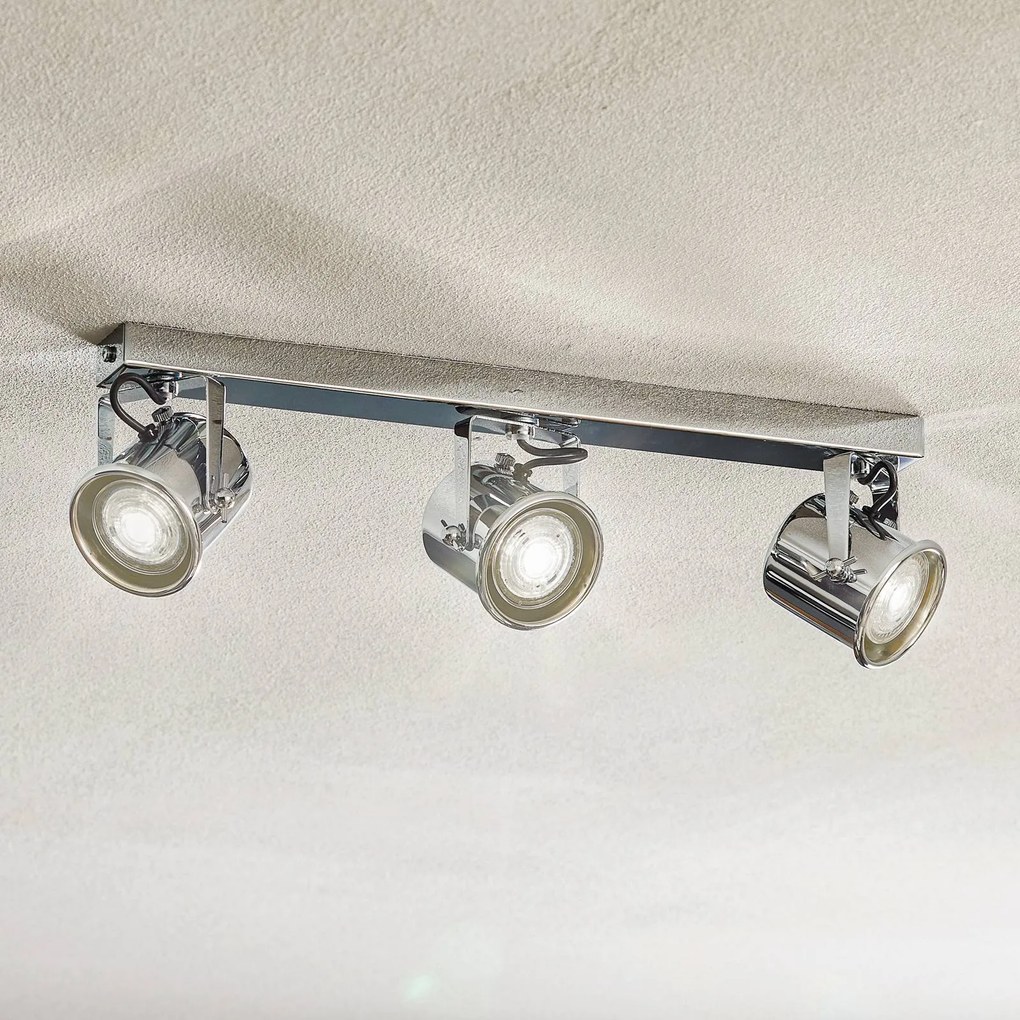 Euluna Faretto da soffitto Canico, 3 luci, cromato