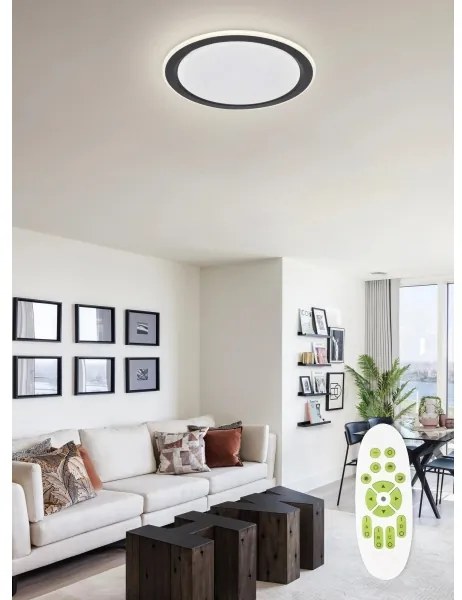 Top Lampada - Plafoniera LED dimmerabile NORMAN LED/60W/230V nero + +TC