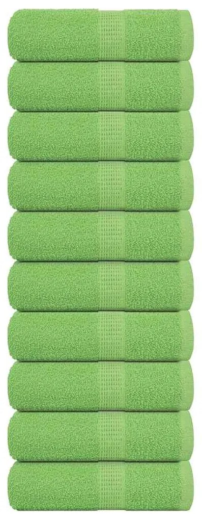 Asciugamani Ospiti 10 Pz Verde Mela 30x50 Cm 360 G/m² Cotone /
