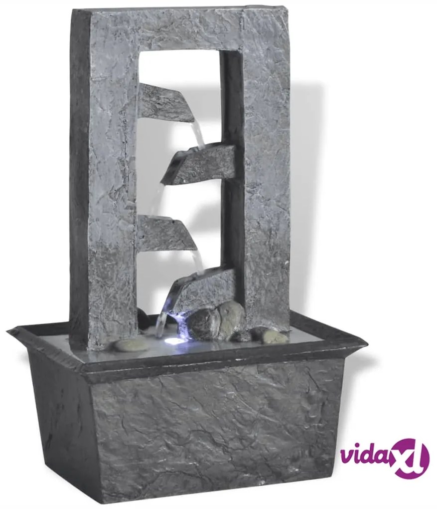 vidaXL Fontana da Interno con LED in Poliresina