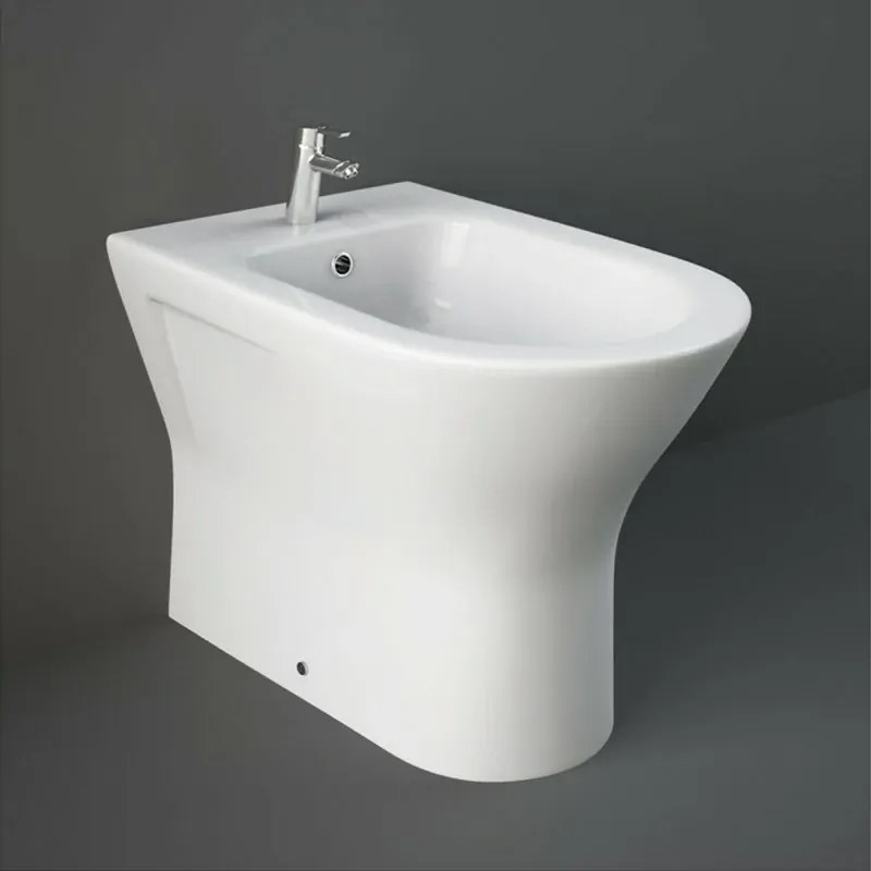 Set sanitari filomuro resort rimless in bianco lucido con copriwc flat soft close