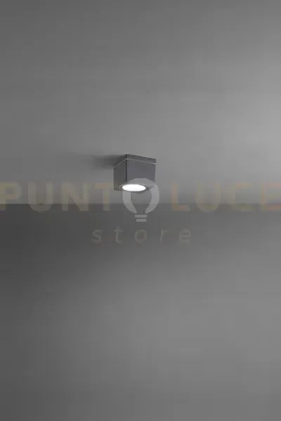 Up plafoniera in alluminio antracite opaco 1 luce attacco gx53 8,3 ...