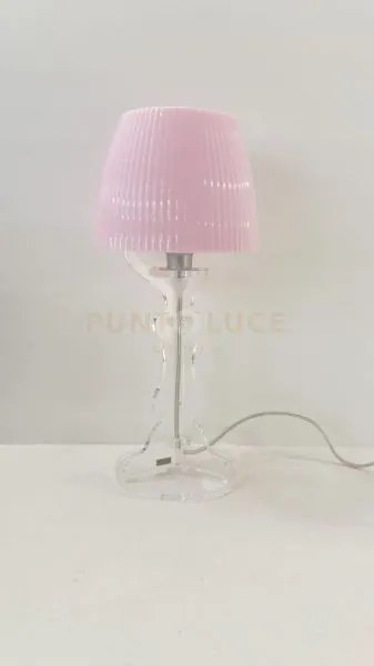 Lady lampada da tavolo in acrilico rosa vesta
