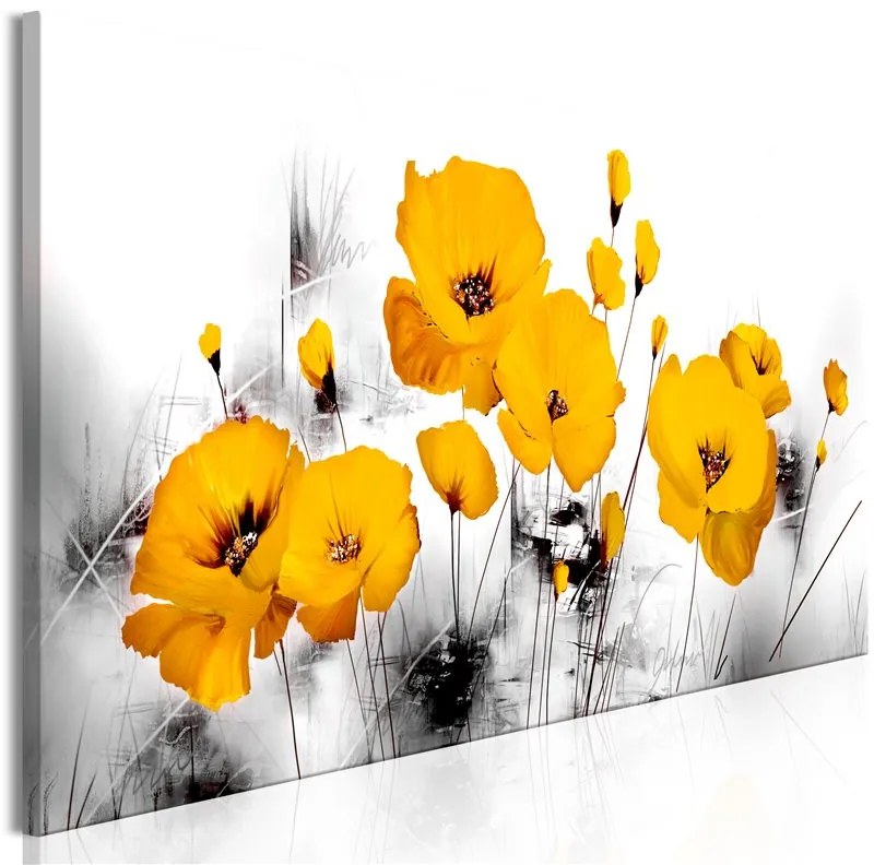 Quadro Sunny Meadow (1 Part) Narrow  Colore Arancione, Dimensioni e Misure 135x45