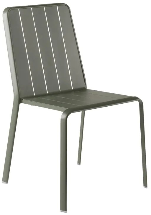 Sedia da giardino Idaho NATERIAL, struttura e seduta in alluminio verde