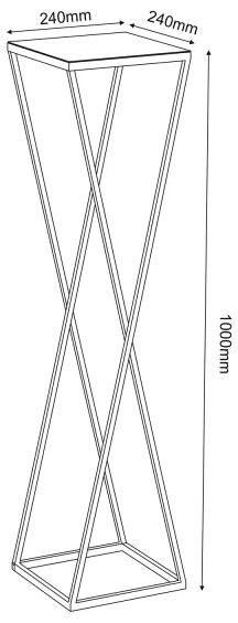 Portafiori 100x24 cm oro