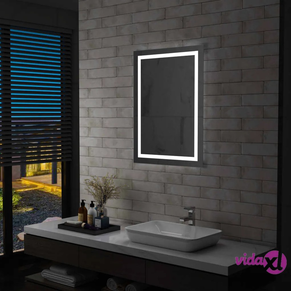 vidaXL Specchio LED da Bagno con Sensore Tattile 60x80 cm