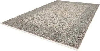 Kashan Fine Floreale Avorio Blu 273x388 Cm