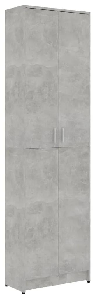 Armadio per ingresso grigio cemento 55x25x189 cm in truciolato