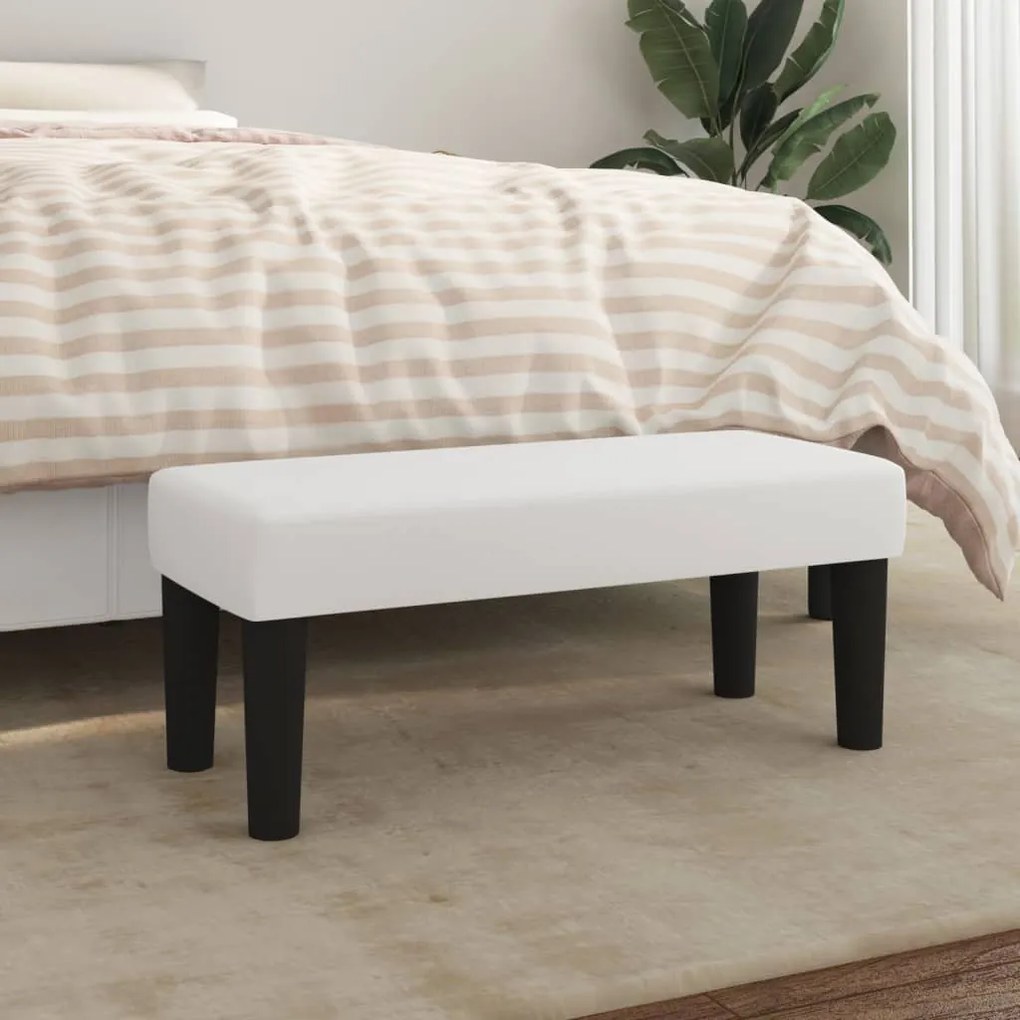 Panca Bianca 70x30x30 Cm İn Similpelle /