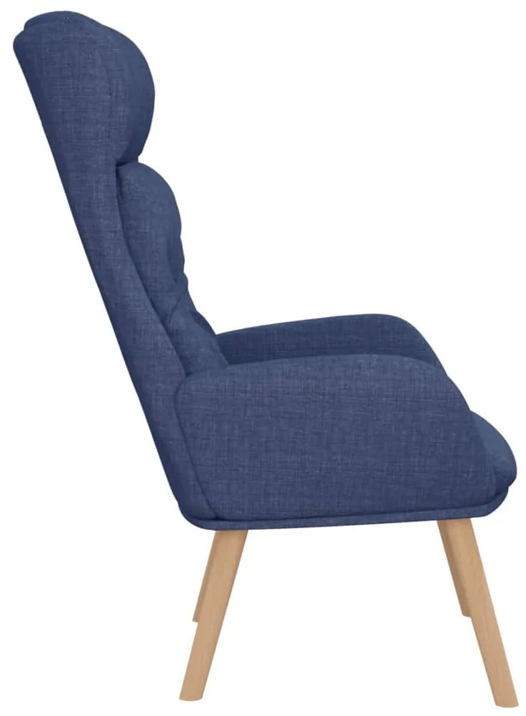 Poltrona rilassante blu in tessuto