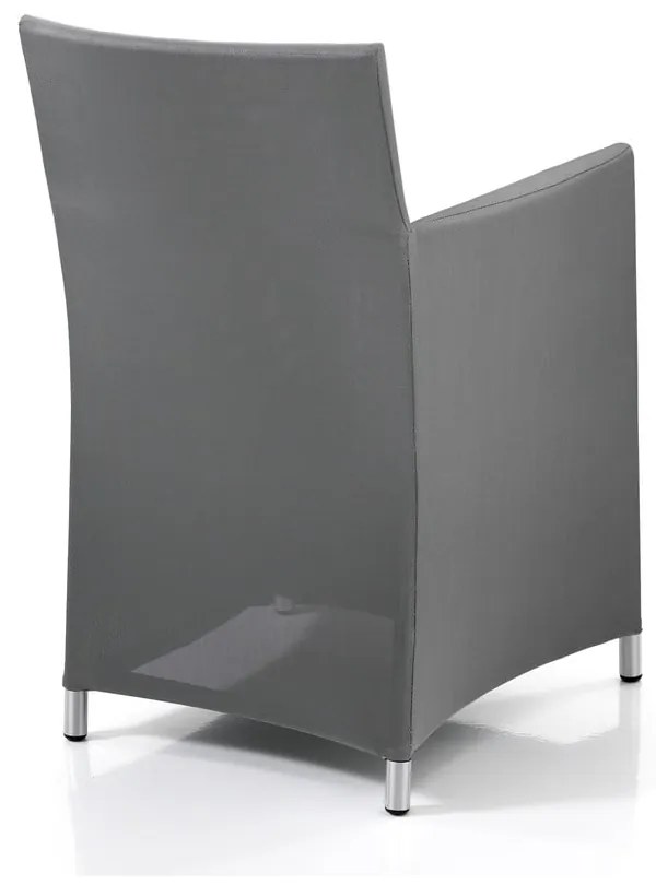 Sedia da giardino in metallo grigio Bali - Tomasucci