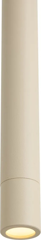 Lampada a sospensione moderna beige con rosone integrato - Chuba