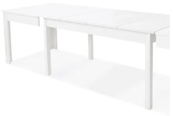 Tavolo allungabile in legno nobilitato bianco frassinato 160-320x90 cm