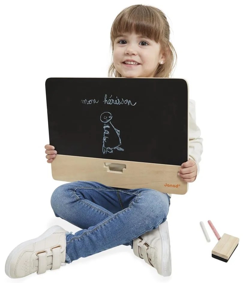 Lavagnetta in legno con supporto removibile