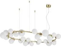 Sospensione Contemporanea Perlage Metallo Ottone 30 Luce G9 3W 3000K Luce Calda