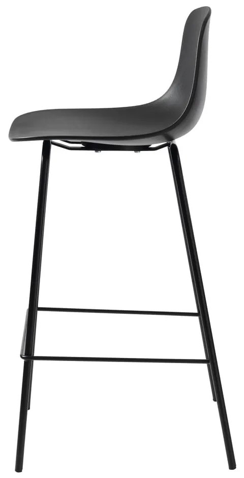 Sgabello da bar nero in plastica (altezza della seduta 67,5 cm) Whitby – Unique Furniture