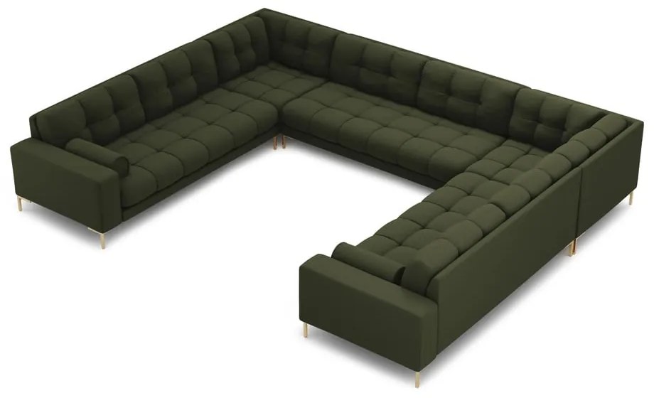 Divano a U angolare verde Bali - Cosmopolitan Design