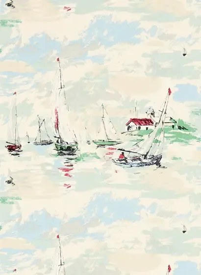 Sanderson Carta da parati Sail Away - Sea Green