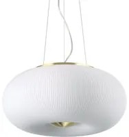 Sospensione Moderna Arizona Vetro Bianco 3 Luci Gx53 9W 3000K Luce Calda