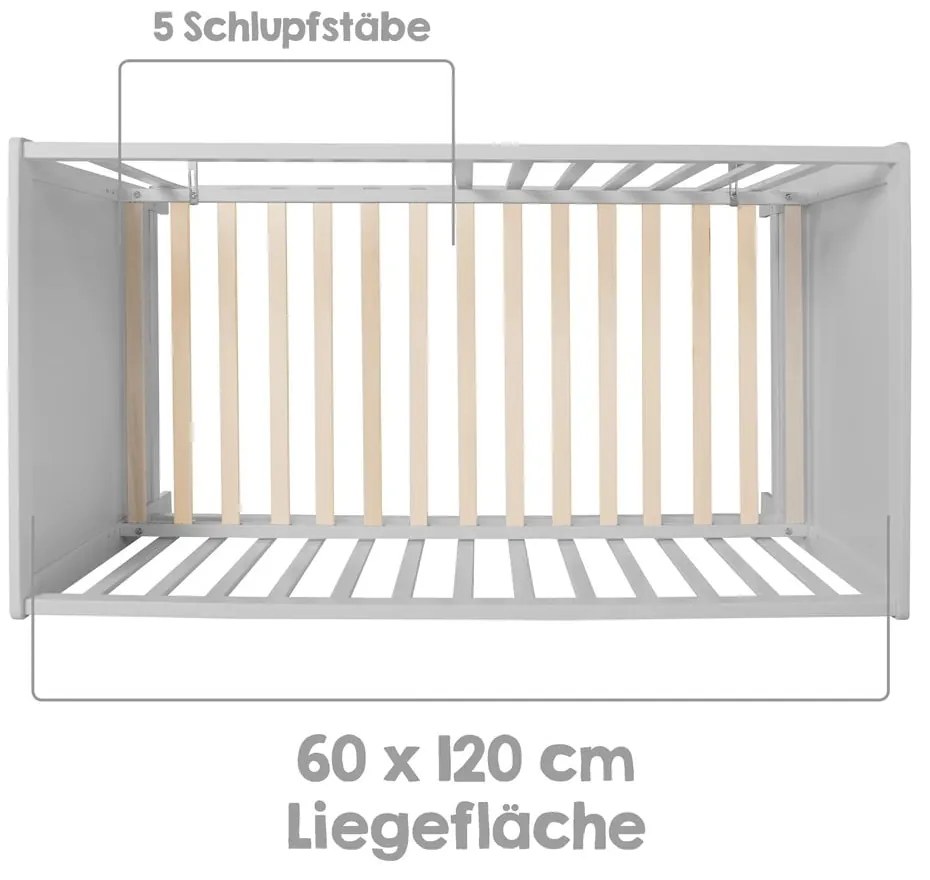 Culla grigio chiaro 60x120 cm - Roba