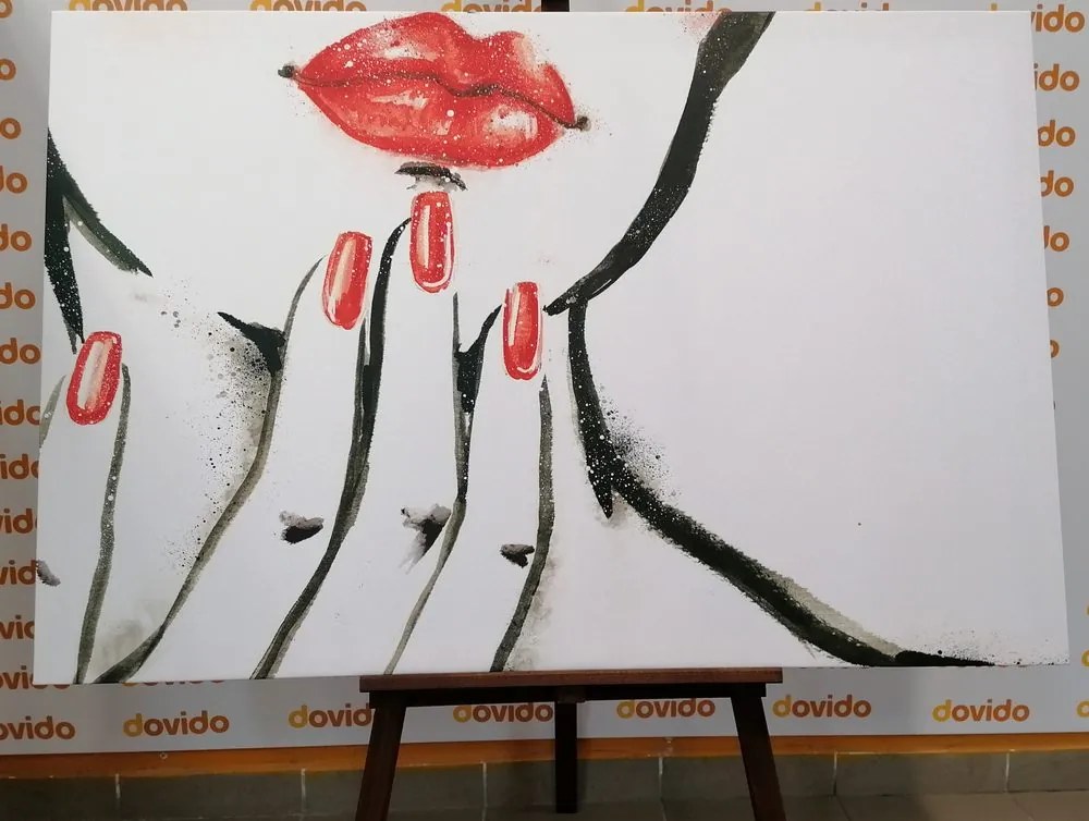Quadro su tela – Ritratto di donna in acquerello