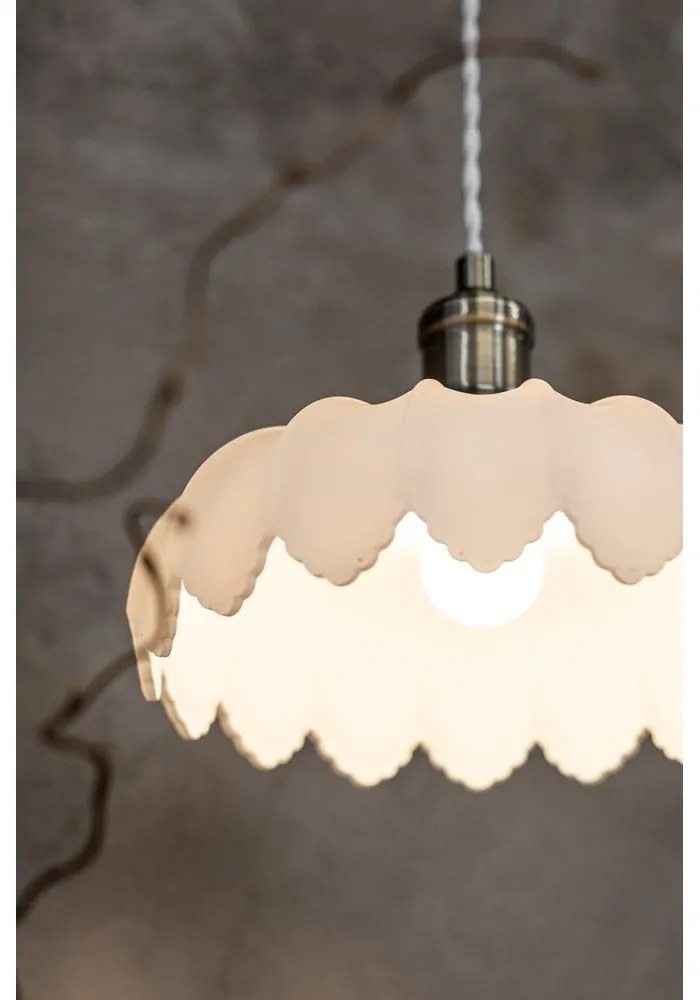 Lampadario bianco e color ottone con paralume in vetro ø 25,5 cm Kurage – Markslöjd