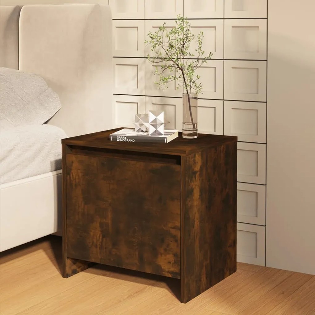 Comodino Rovere Fumo 45x34x44,5 Cm İn Truciolato /