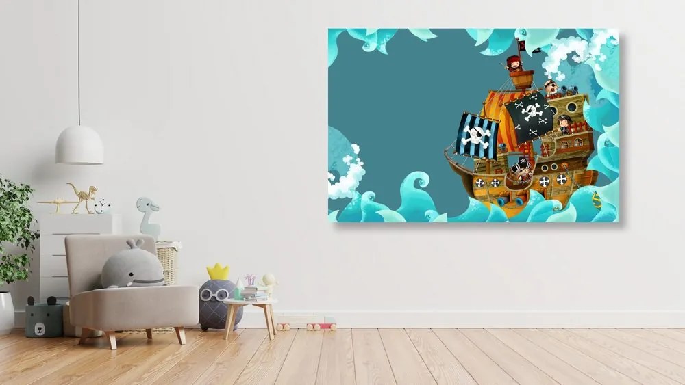 Quadro su tela – Nave pirata sul mare