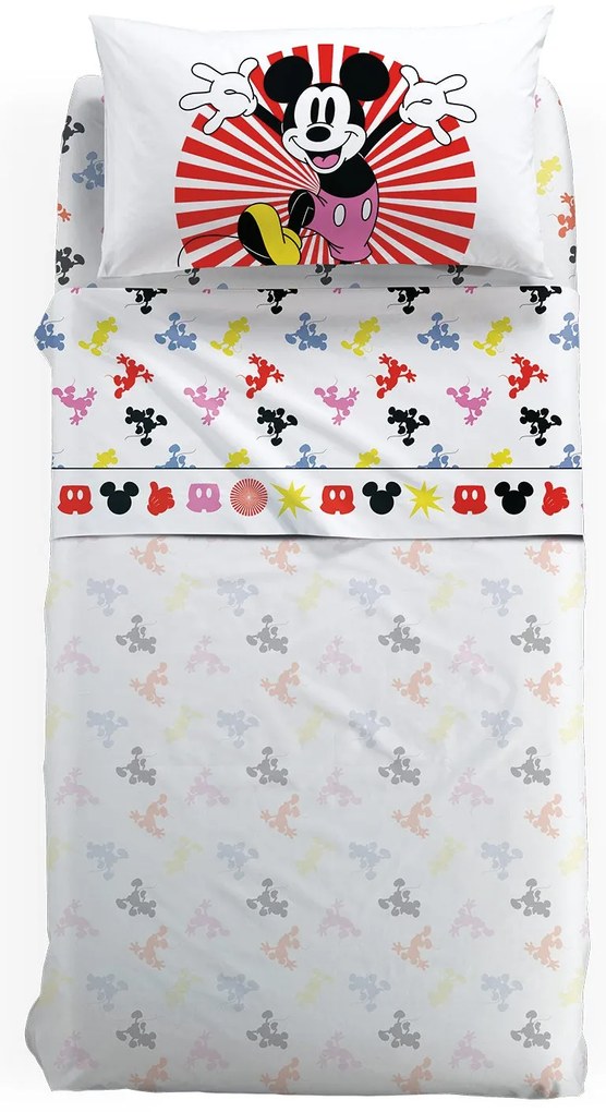 Completo Lenzuola in Cotone Mickey Fantasy Singolo Warner