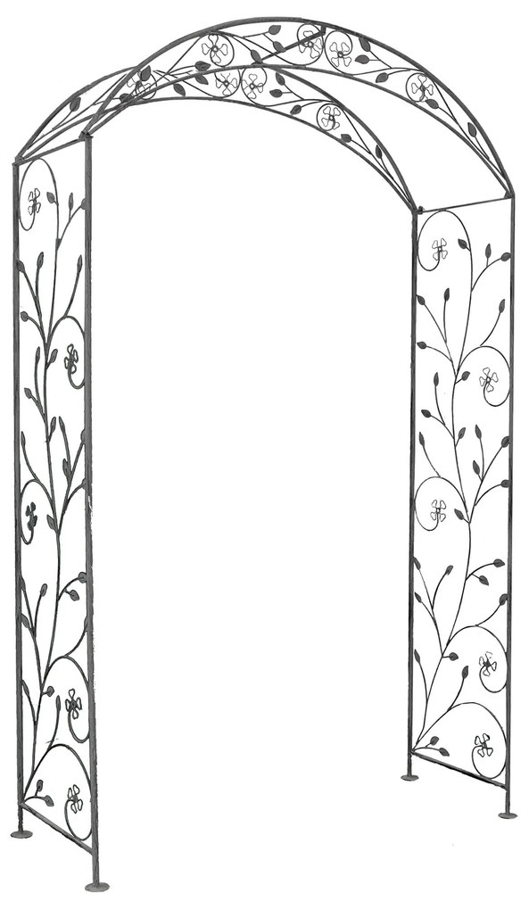 DORIAN - arco decorativo bianco ossidato