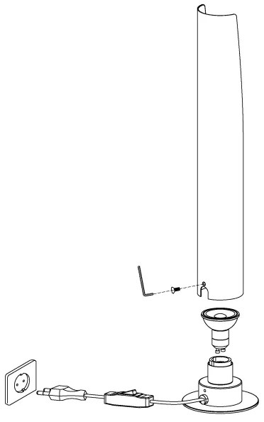 Eglo 97583 - Lampada da tavolo LED BARBORRO 1xGU10/4,5W/230V