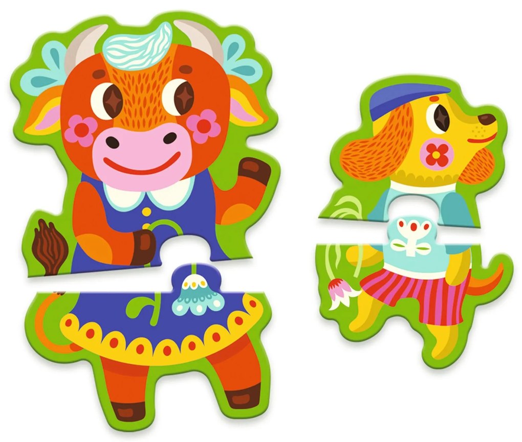 Puzzle Duo - Grandi e piccoli alla fattoria