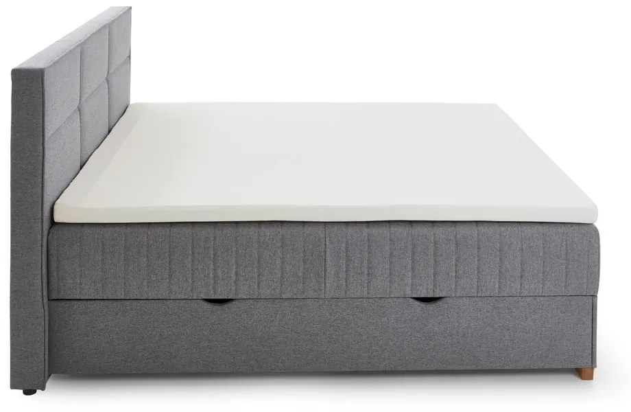 Letto boxspring grigio con contenitore 160x200 cm Tambo - Meise Möbel