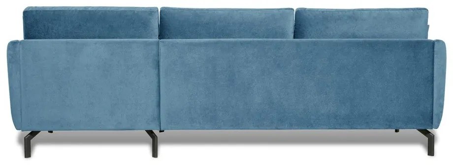 Divano angolare in velluto blu (angolo destro) Magic - Scandic