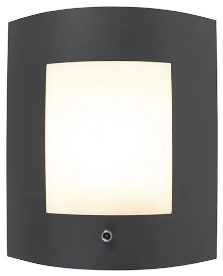 Lampada da parete per esterni antracite IP44 sensore crepuscolare - Emmerald