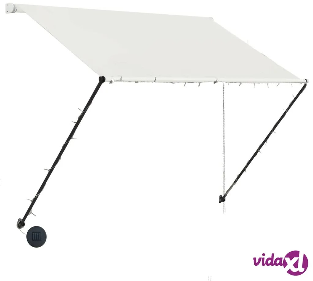 vidaXL Tenda da Sole Retrattile con LED 200x150 cm Crema