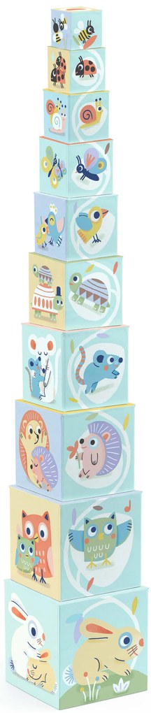 Cubi sovrapponibili - piramide con animali