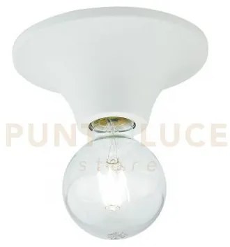 Plafoniera vesevus bianca 1 luce attacco e27 18x18x8cm in metallo