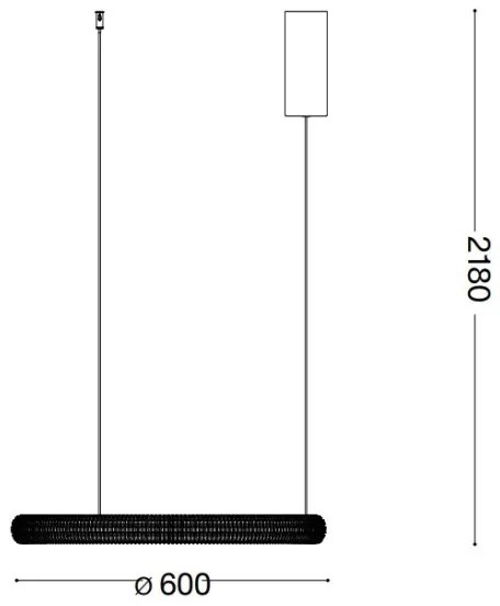 Ideal Lux - Lampadario LED a sospensione con filo MIRACLE LED/37W/230V diametro 60 cm CRI 90 cromo opaco