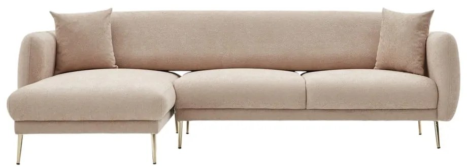 Divano angolare beige (con penisola a sinistra/con chaise lounge) Simena – Balcab Home