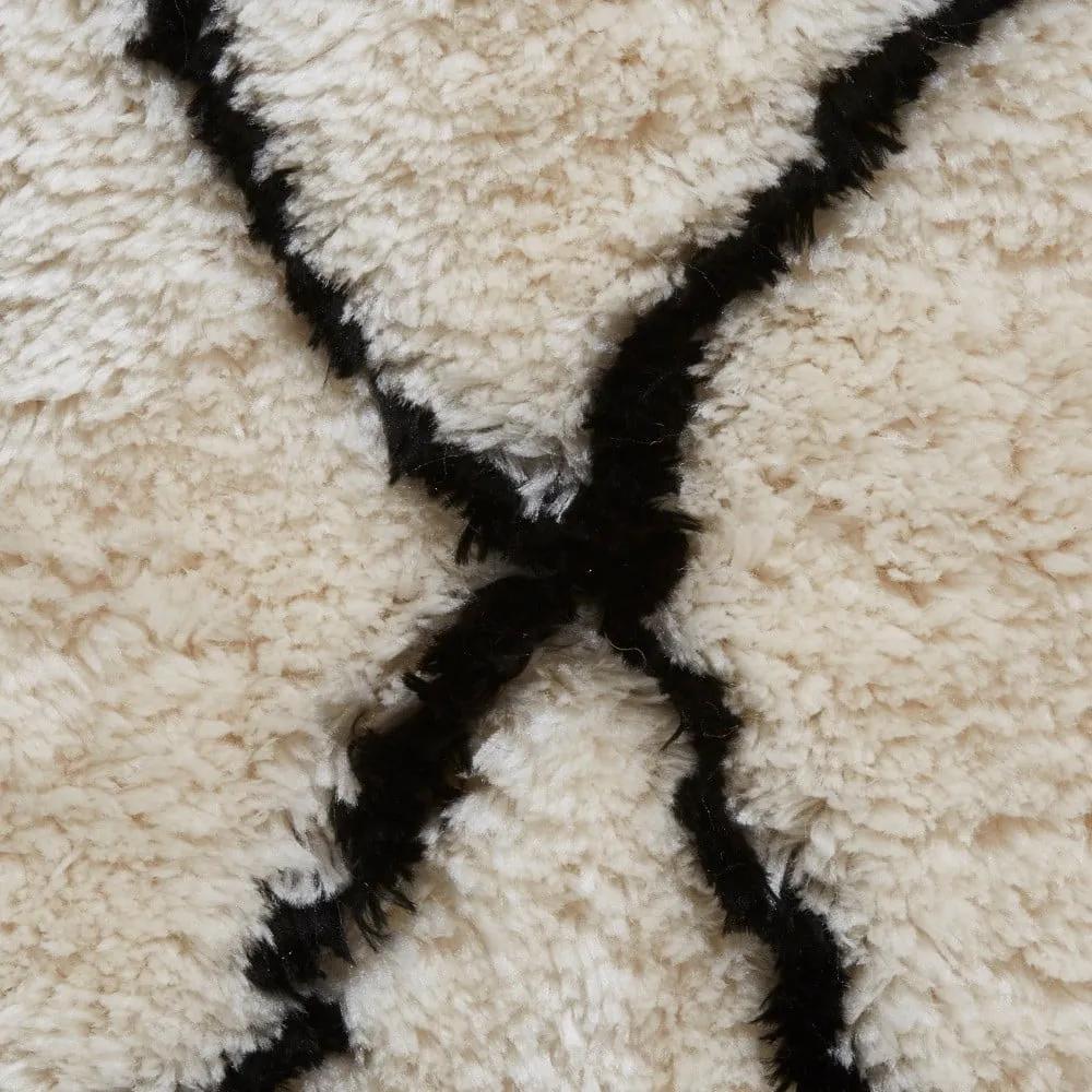 Tappeto bianco e crema con dettagli neri , 200 x 290 cm Morocco - Think Rugs