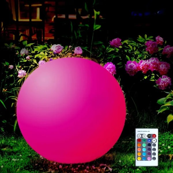 LED RGBW Lampada solare BALL LED/3,2V 500 mAh diametro 20 cm IP65 + telecomando