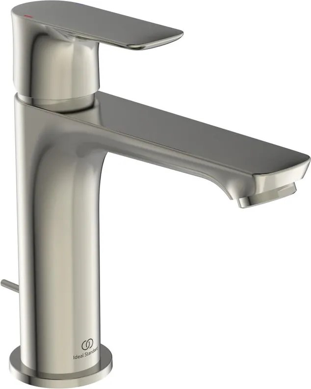 Rubinetto per lavabo a canna media getto laminare cristallino Concept Air cromo spazzolato satinato IDEAL STANDARD H 17 cm