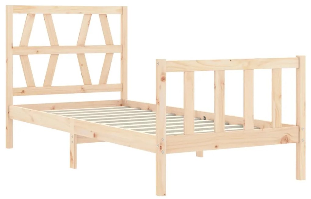 Giroletto con testiera 100x200 cm in legno massello